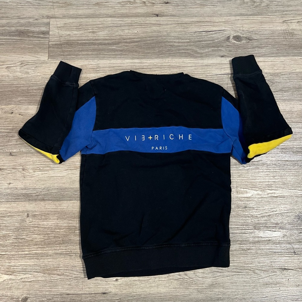 Vie Riche Paris Long Sleeve Black n Blue Size Small